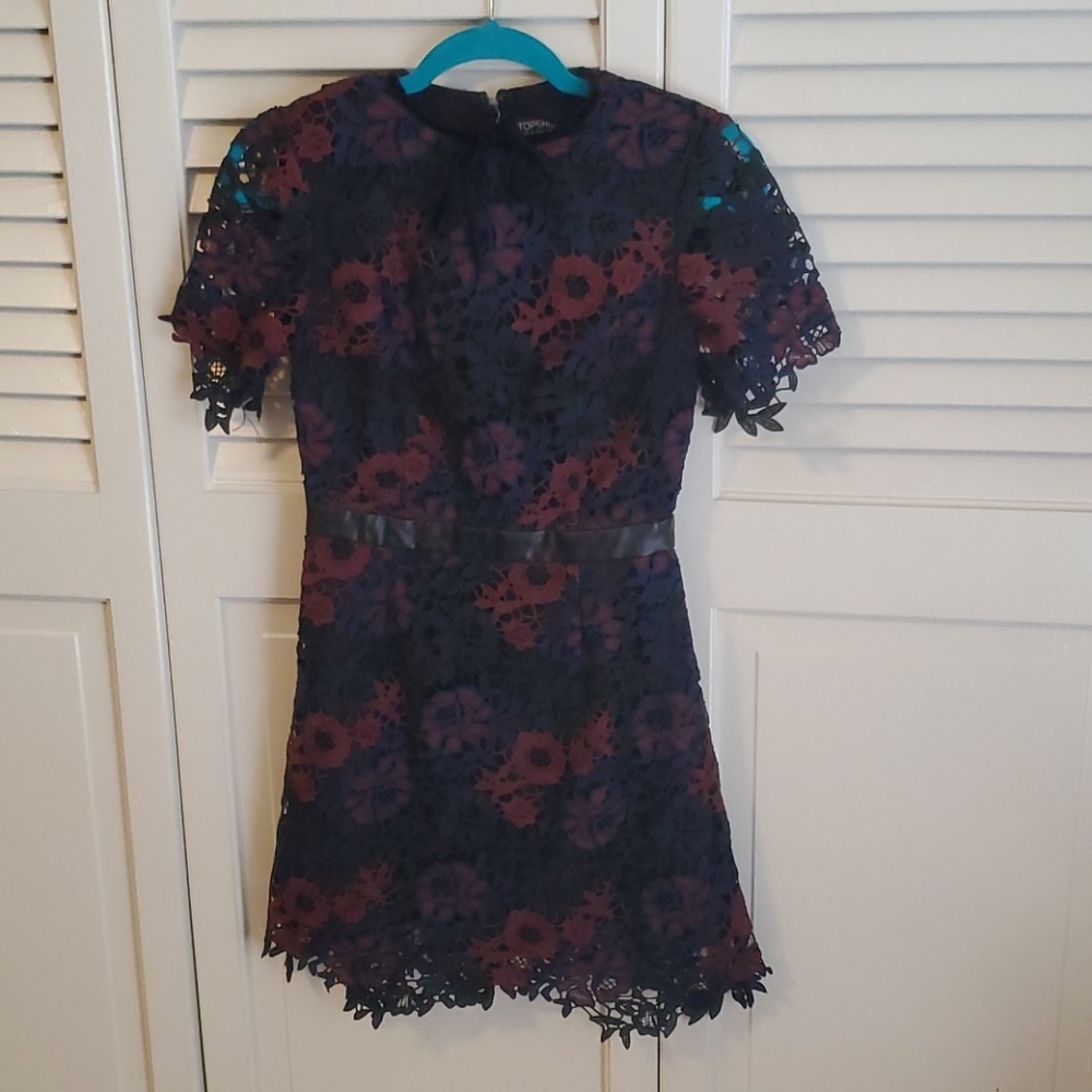 Topshop floral lace dress